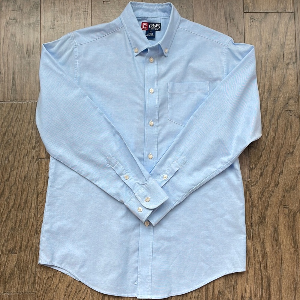 Chaps Oxford Blue Button Down Shirt